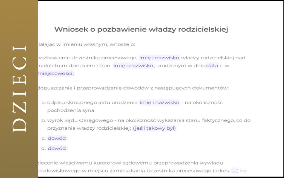Pozbawienie praw rodzicielskich pozbawienie władzy rodzicielskiej