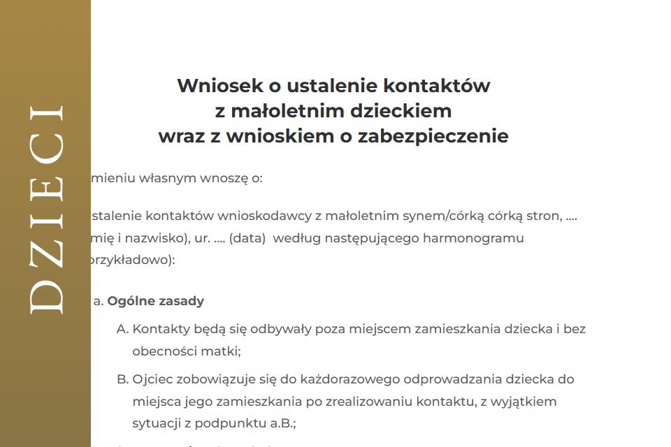 Wniosek o ustalenie kontaktów z dziećmi