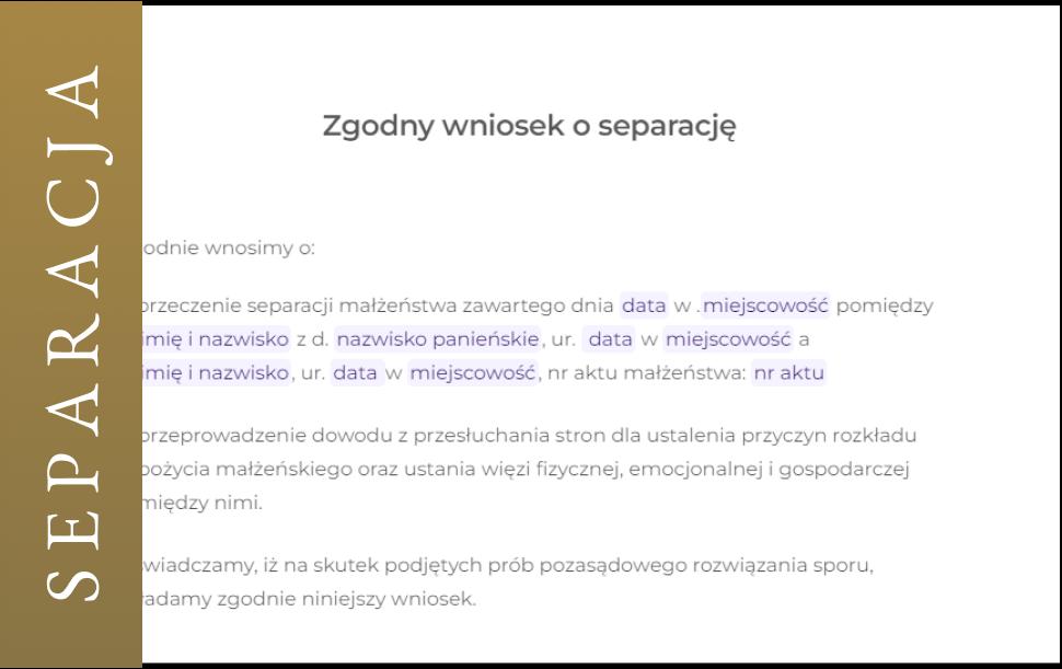 Zgodny wniosek o separację